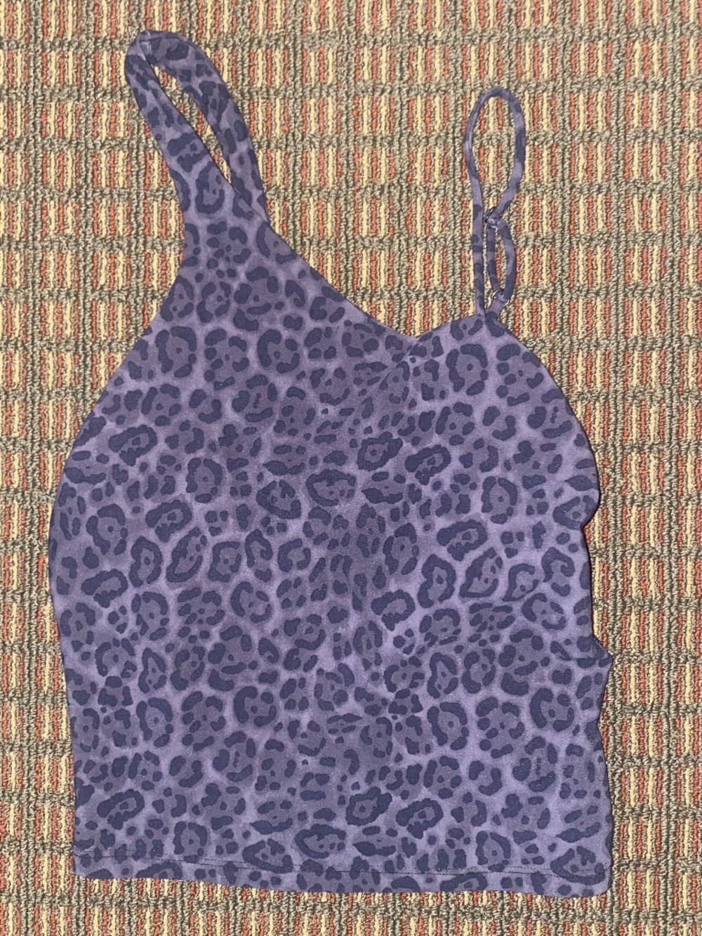 Carbon 38 Size M One Shoulder Convertible Leopard Workout Tank Women's